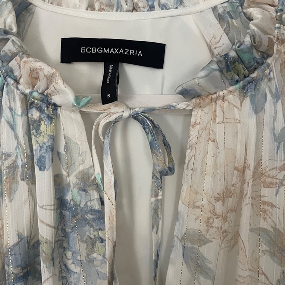 BCBGMAXAZRIA Floral Ruffle Maxi Dress – Size S - Picture 4 of 4